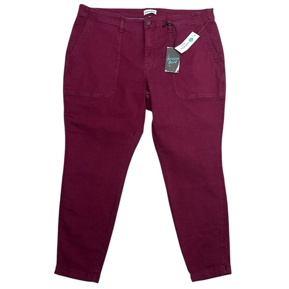 Studio Blue Sophia Utility Pocket Pant Women's Stitch Fix Burgundy Plus 20W NWT - Picture 1 of 7